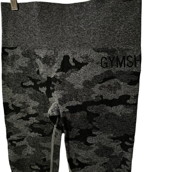 Gymshark S Small Gray Black Adapt Seamless Camo Leggings High Waist Ankle Length - Picture 4 of 5